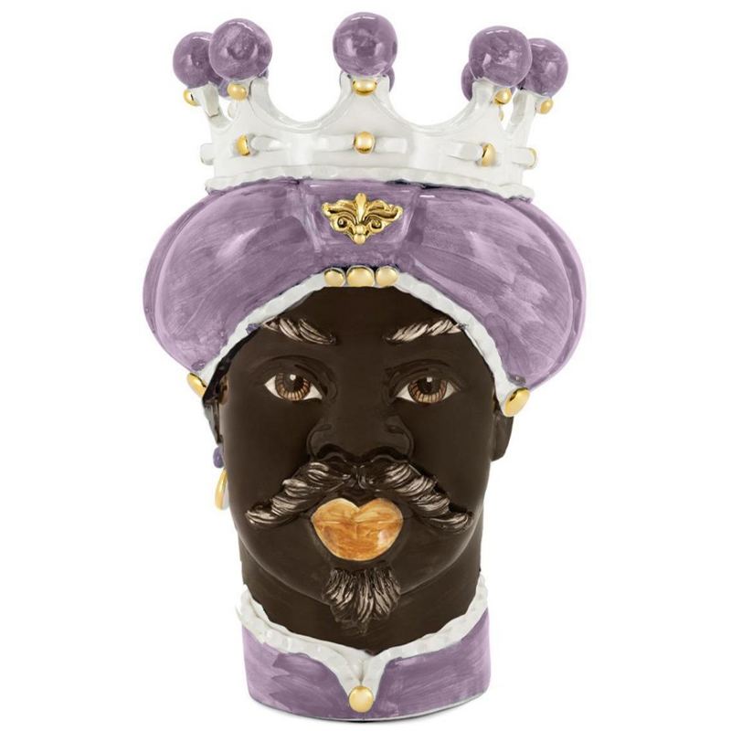 Ваза Vase Moro Man Medium New Violet Фиолетовый Коричневый Белый Ваза Vase Moro Man Medium New Violet Фиолетовый Коричневый Белый в Брянске | Loft Concept