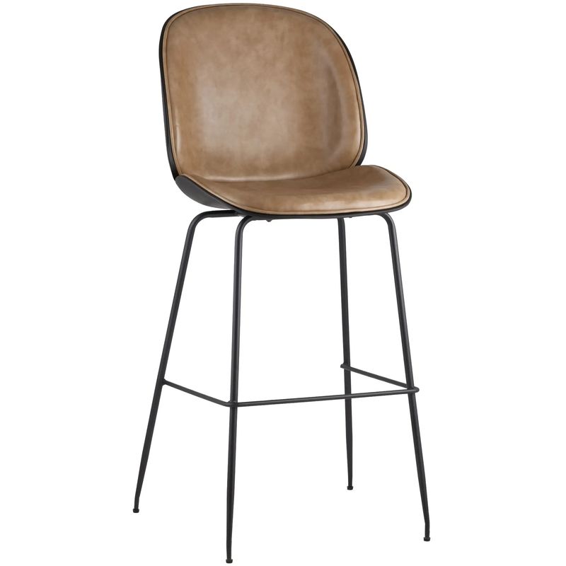 Стул Барный Винтажная Коричневыя Экокожа Vendramin Bar Chair Коричневый винтаж Черный Стул Барный Винтажная Коричневыя Экокожа Vendramin Bar Chair Коричневый винтаж Черный в Брянске | Loft Concept