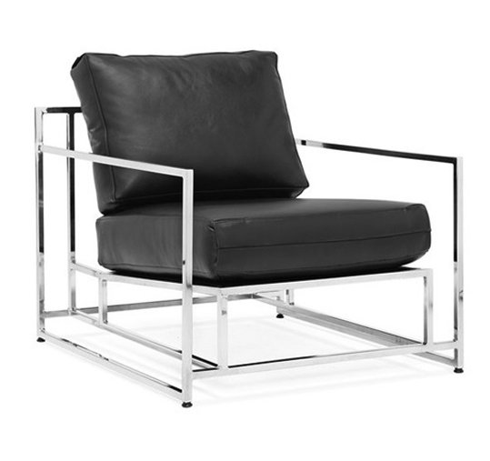 Кресло Black Calfskin Armchair Черный Кресло Black Calfskin Armchair Черный в Брянске | Loft Concept