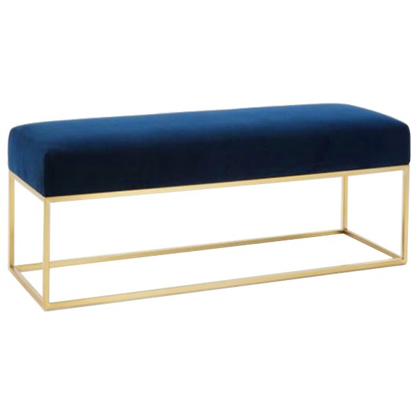 Банкетка Accent Velvet Large Золотой Синий Банкетка Accent Velvet Large Золотой Синий в Брянске | Loft Concept