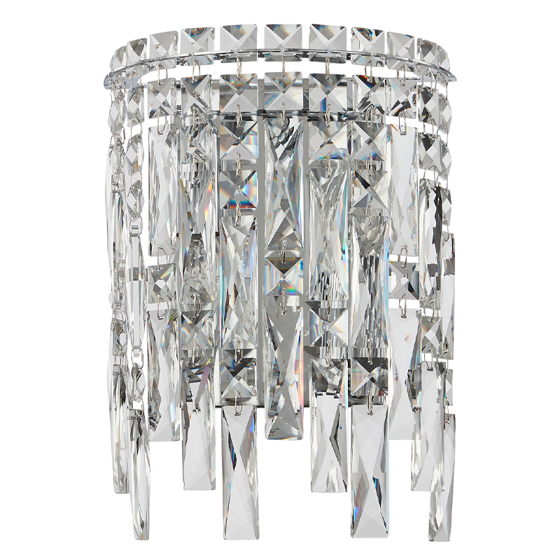 Бра с хрустальными подвесками прозрачного цвета Хром Ludivine Lighting Хром Прозрачный Бра с хрустальными подвесками прозрачного цвета Хром Ludivine Lighting Хром Прозрачный в Брянске | Loft Concept