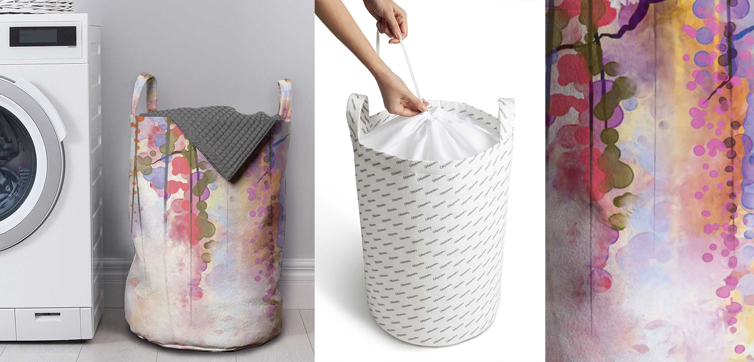 Корзина Purple Watercolor Basket - фото