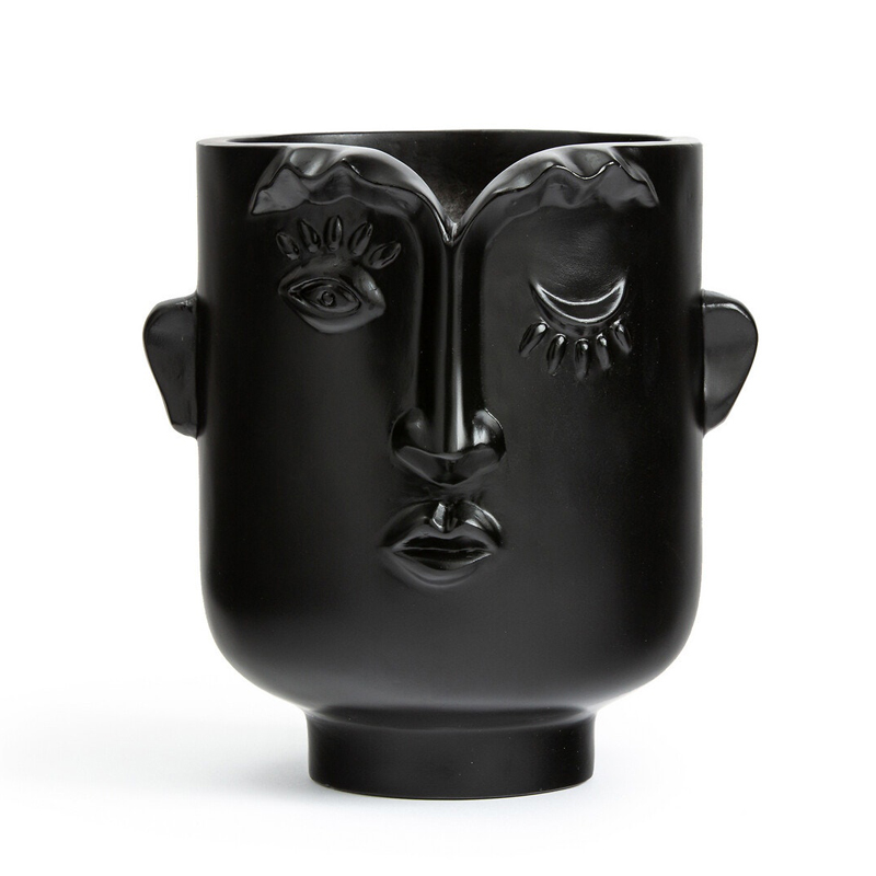Ваза Black Head Vase Глянцевый черный Ваза Black Head Vase Глянцевый черный в Брянске | Loft Concept