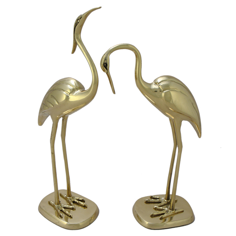 Статуэтка бронзовая пара Журавли Bronze Birds Золотой Статуэтка бронзовая пара Журавли Bronze Birds Золотой в Брянске | Loft Concept