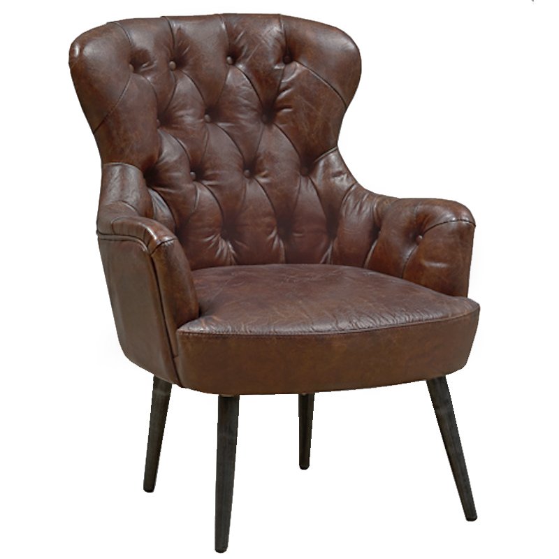Кресло AEKERMAN CLUB CHAIR Коричневый Черный Кресло AEKERMAN CLUB CHAIR Коричневый Черный в Брянске | Loft Concept