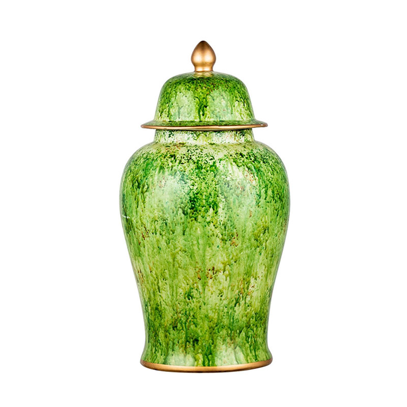 Ваза Vase Gold Edging 24 Зеленый Золотой Ваза Vase Gold Edging 24 Зеленый Золотой в Брянске | Loft Concept