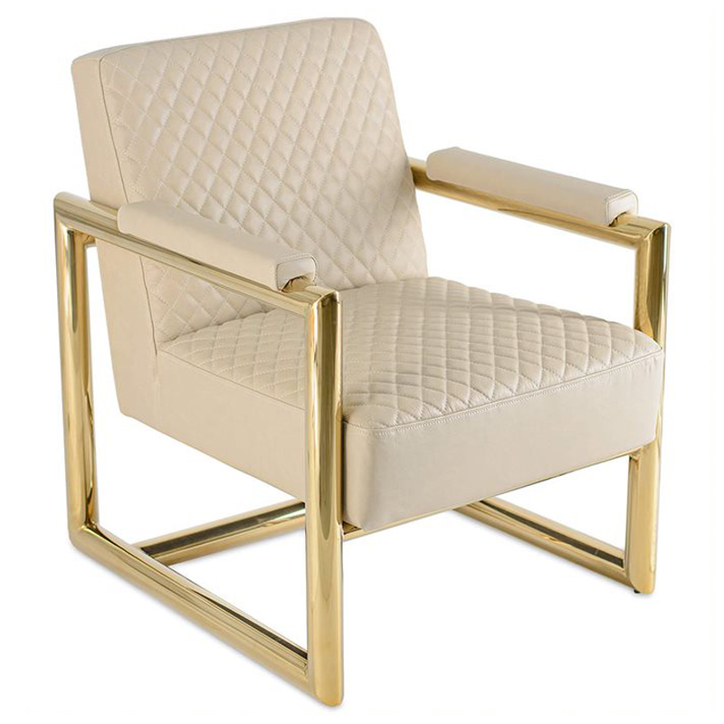 Кресло Gautselin Armchair cappuccino Бежевый Глянцевое золото Кресло Gautselin Armchair cappuccino Бежевый Глянцевое золото в Брянске | Loft Concept