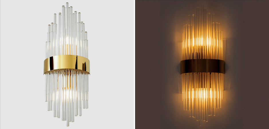 Хрустальное бра Flutes Gold Хрустальное бра Flutes Gold - Loft-Concept в Брянске
