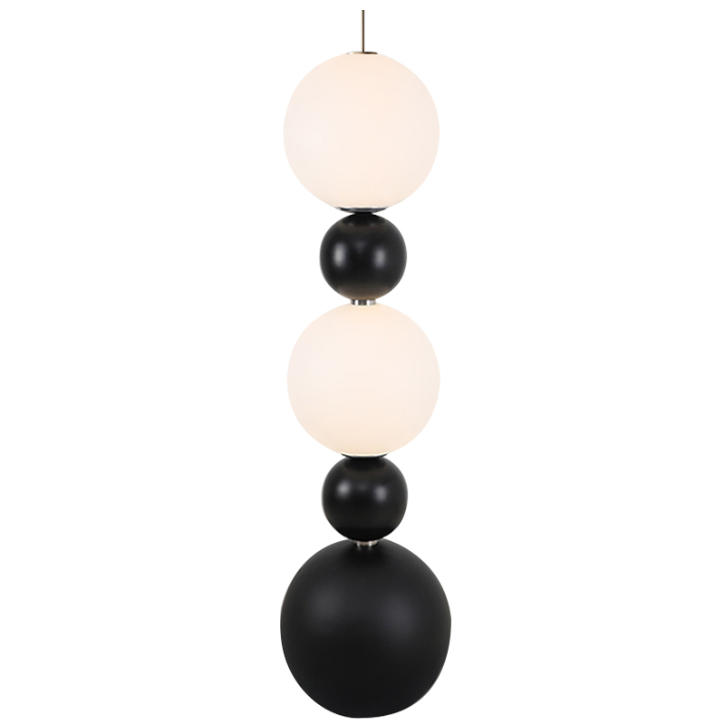 Торшер Five Round Shapes Floor Lamp Черно-белый Торшер Five Round Shapes Floor Lamp Черно-белый в Брянске | Loft Concept