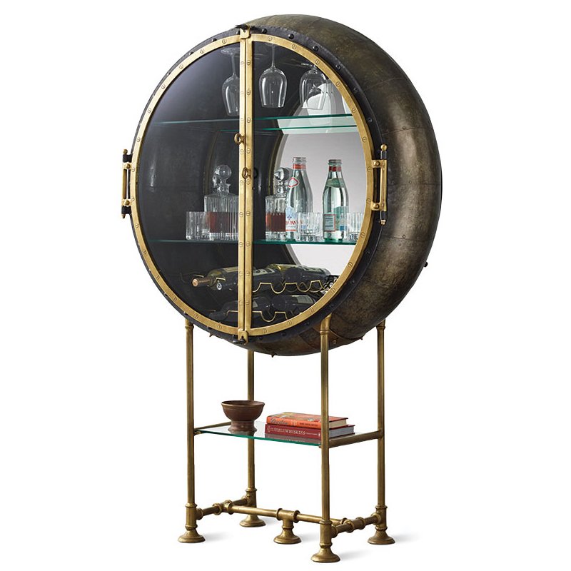 Шкаф Porthole Bar Restoration Hardware Латунь Шкаф Porthole Bar Restoration Hardware Латунь в Брянске | Loft Concept