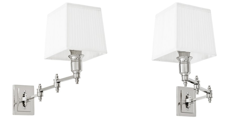 Бра Wall Lamp Lexington Swing Nickel+White Бра Wall Lamp Lexington Swing Nickel+White - Loft-Concept в Брянске