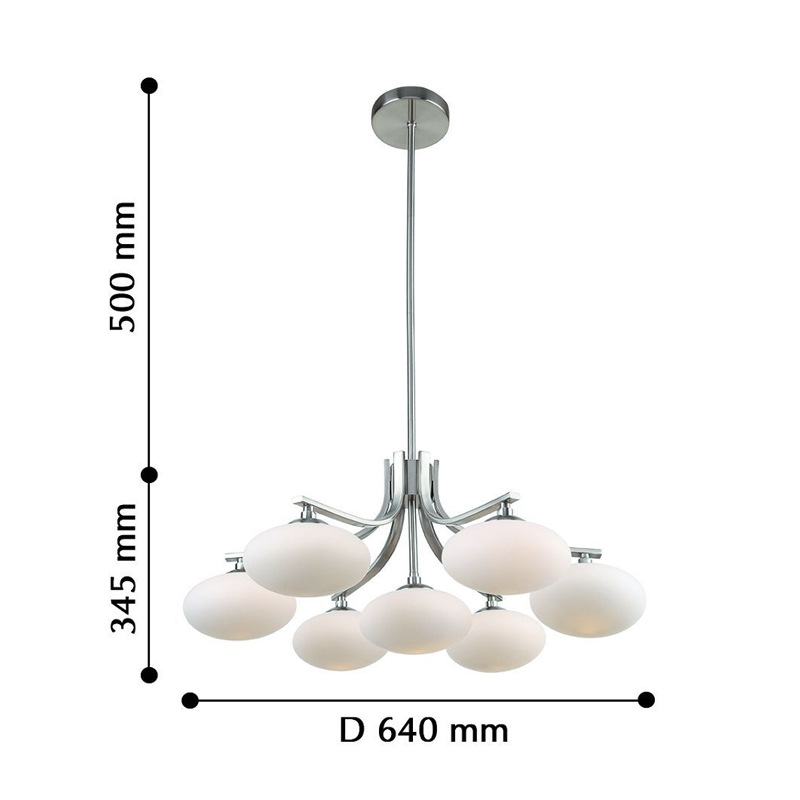 Люстра с овальными белыми плафонами Mushrooms Lamp Люстра с овальными белыми плафонами Mushrooms Lamp в Брянске
