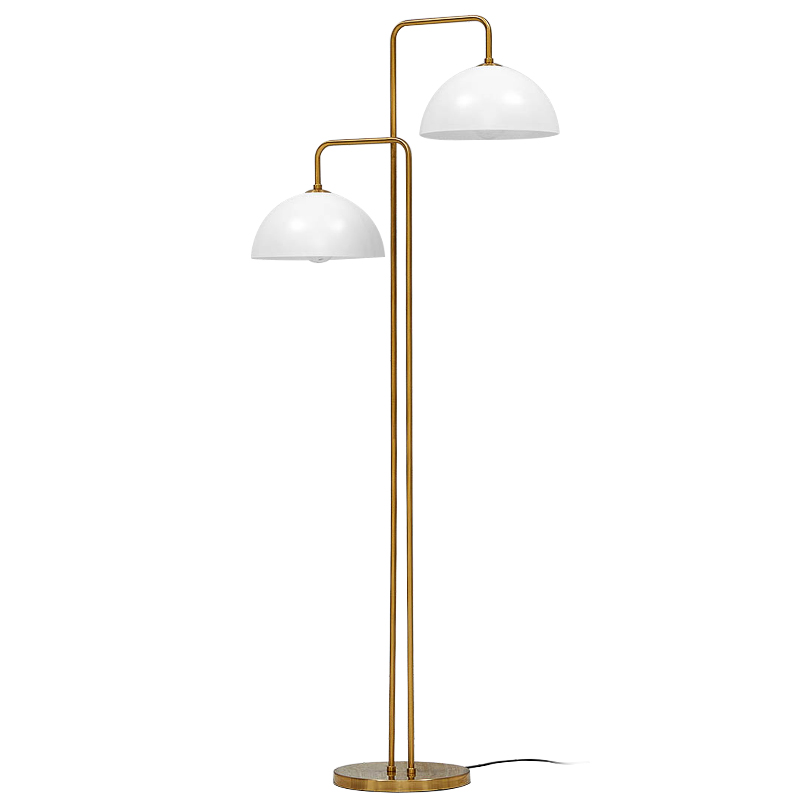 Торшер Haworth Floor Lamp Золотой Белый Торшер Haworth Floor Lamp Золотой Белый в Брянске | Loft Concept