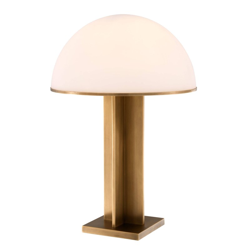 Настольная лампа Eichholtz Table Lamp Berkley Латунь Античная полированная Белое матовое стекло Настольная лампа Eichholtz Table Lamp Berkley Латунь Античная полированная Белое матовое стекло в Брянске | Loft Concept