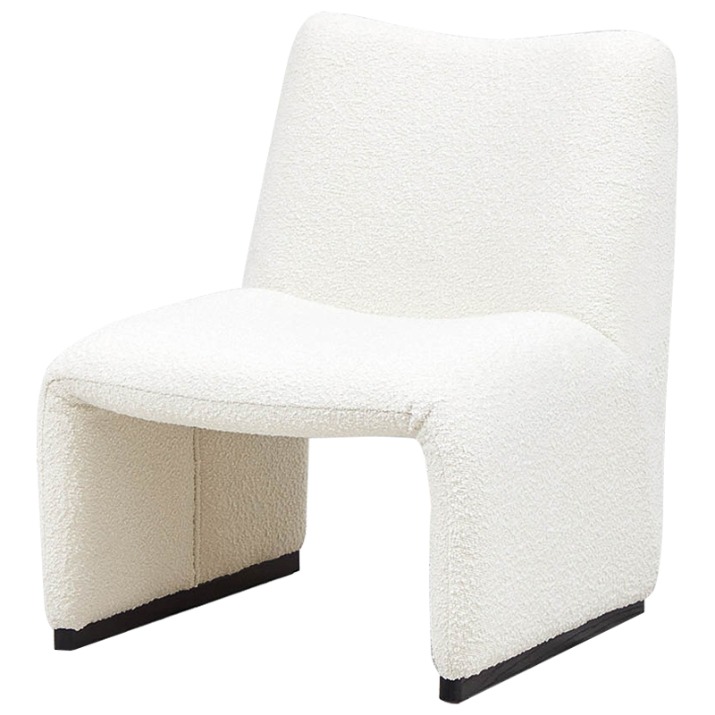 Кресло белое Cress White Boucle Collection Armchair Белый Кресло белое Cress White Boucle Collection Armchair Белый в Брянске | Loft Concept