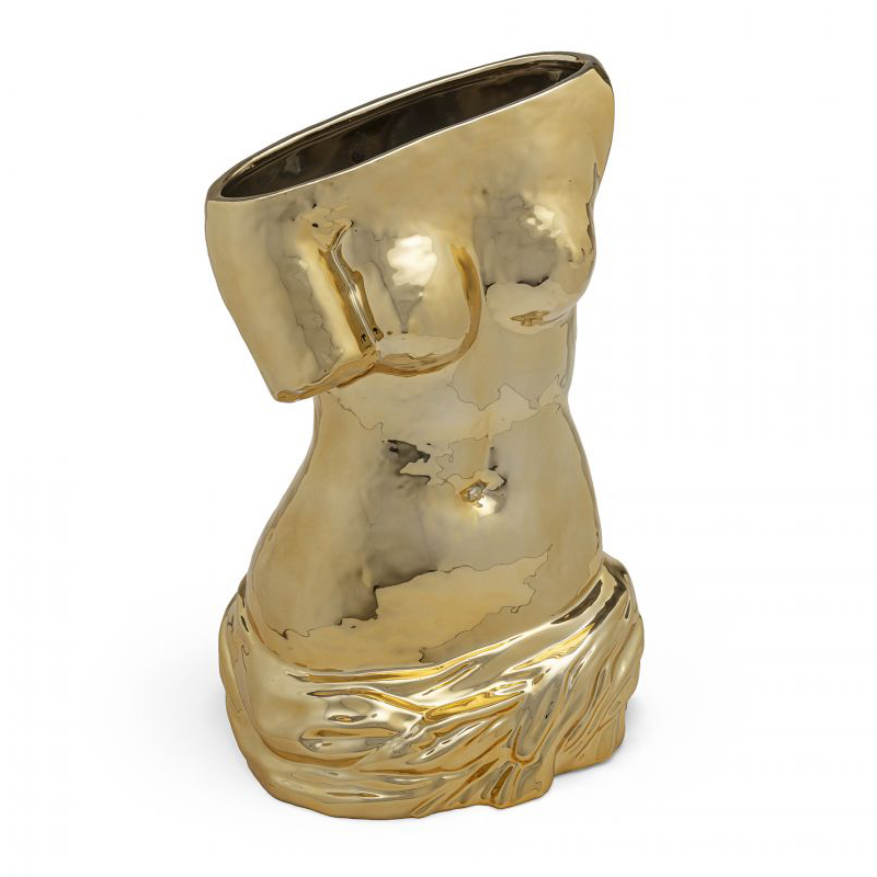 Ваза Seletti Milo Vase Глянцевое золото в Брянске | Loft Concept 