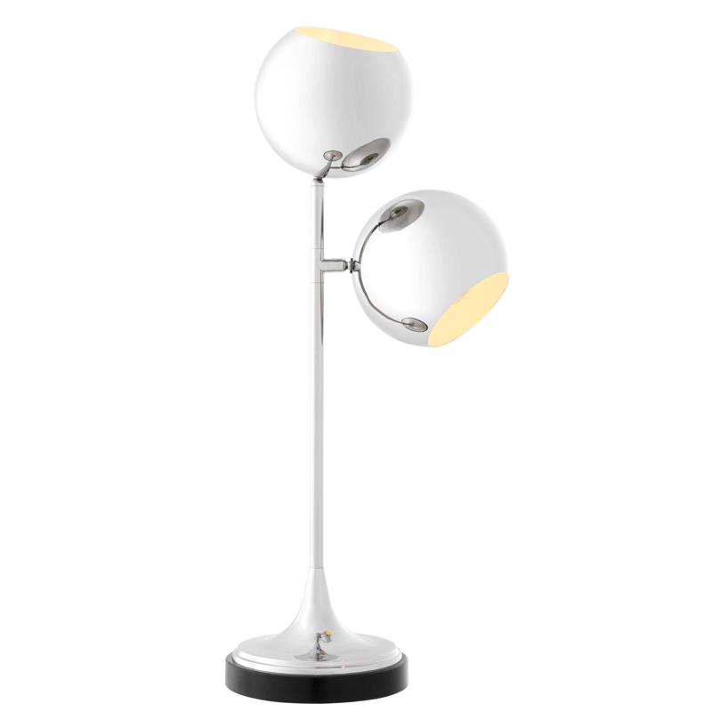 Настольная лампа Eichholtz Table Lamp Compton Nickel Никель Черный Настольная лампа Eichholtz Table Lamp Compton Nickel Никель Черный в Брянске | Loft Concept