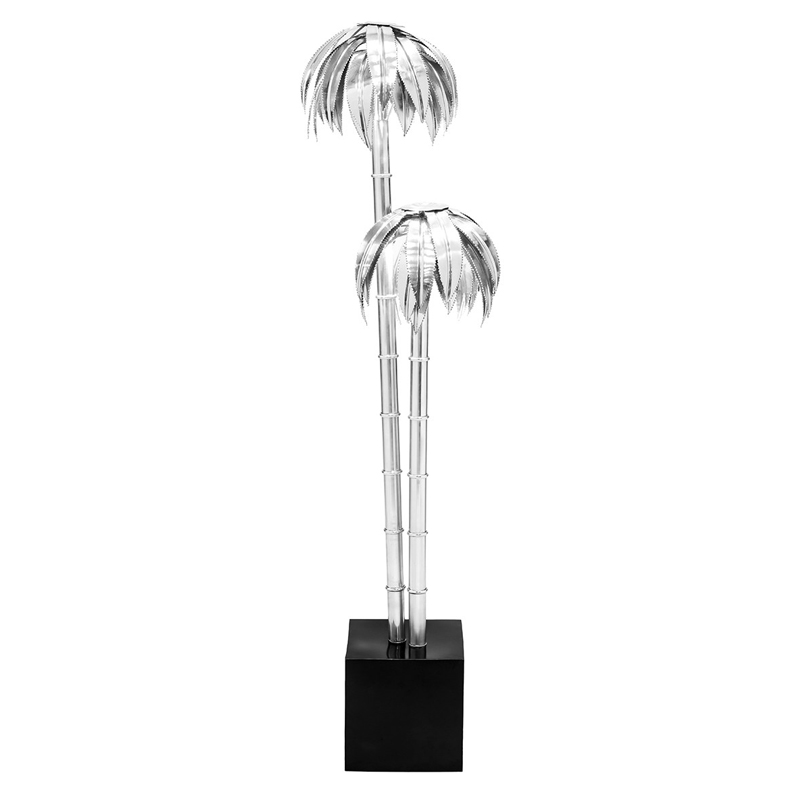 Торшер FLOOR LAMP PALMERY X2 Chromium Хром Черный в Брянске | Loft Concept 
