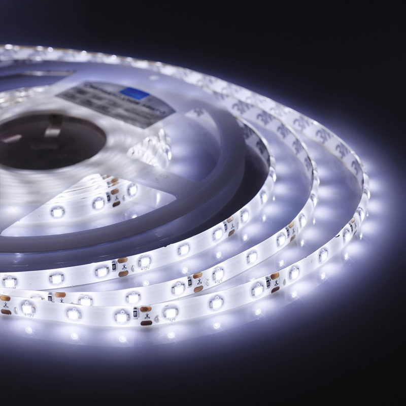 Светодиодная влагозащищенная лента 4,8W/m 60LED/m 3528SMD холодный белый Белый Светодиодная влагозащищенная лента 4,8W/m 60LED/m 3528SMD холодный белый Белый в Брянске | Loft Concept