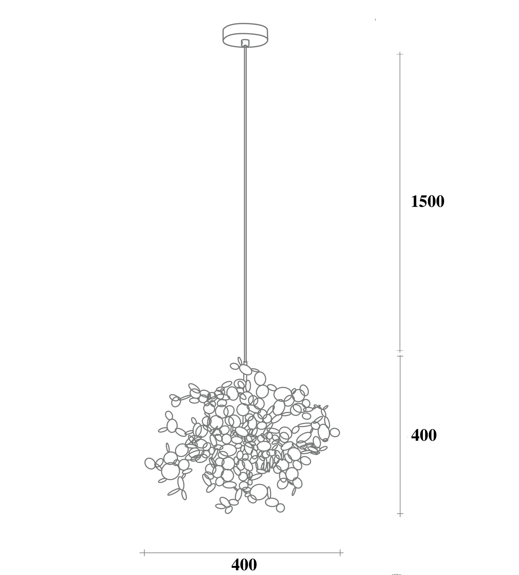 Люстра Terzani Argent Suspension Pendant lamp 40 Gold в Брянске