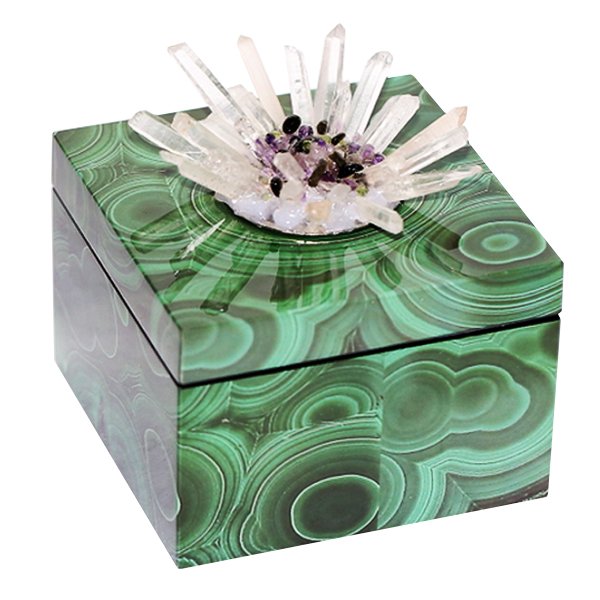 Шкатулка stone Flower Malachite Малахит (зеленый) Шкатулка stone Flower Malachite Малахит (зеленый) в Брянске | Loft Concept