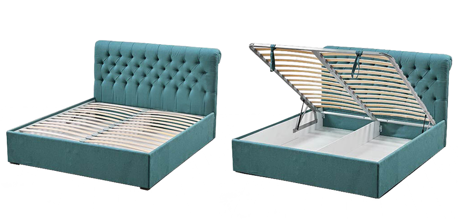 Кровать Turquoise Capitone Bed Кровать Turquoise Capitone Bed - Loft-Concept в Брянске