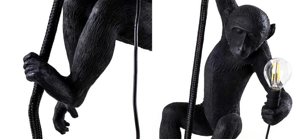 Подвесной светильник SELETTI MONKEY LAMP CEILING VERSION Black Подвесной светильник SELETTI MONKEY LAMP CEILING VERSION Black - Loft-Concept в Брянске