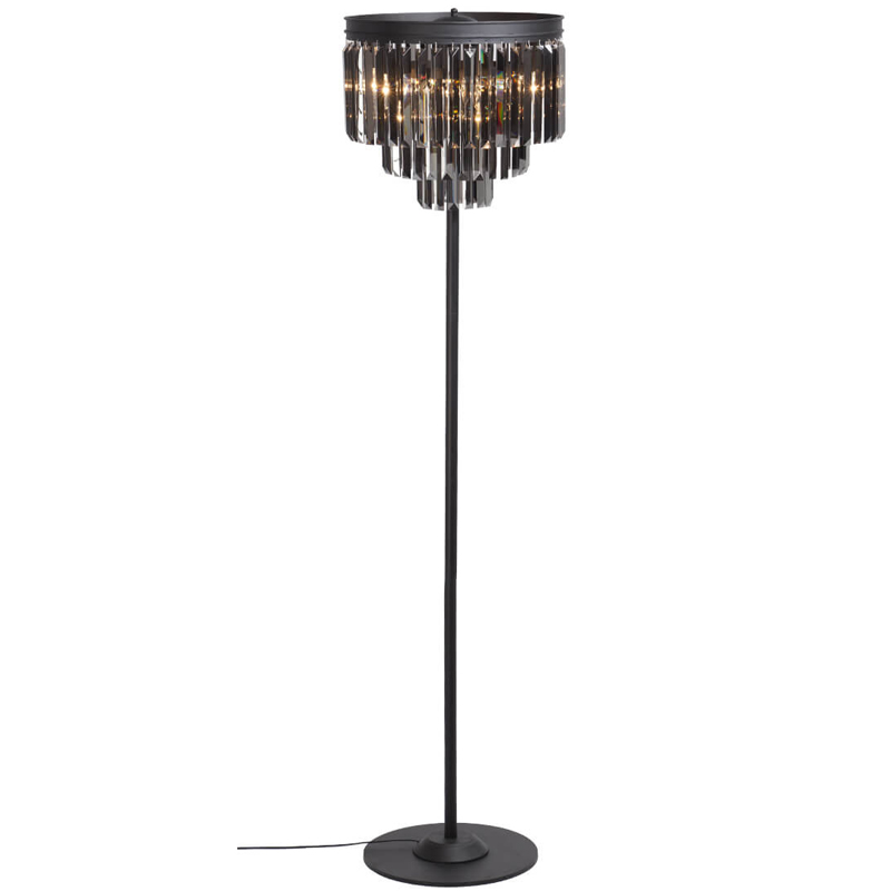 Торшер RH Odeon Smok GLASS Floor Lamp Стекло Смок Черный Торшер RH Odeon Smok GLASS Floor Lamp Стекло Смок Черный в Брянске | Loft Concept