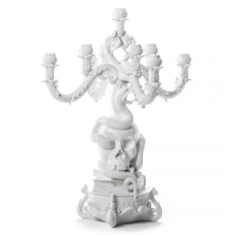 Подсвечник Seletti Giant Burlesque Skull White Белый Подсвечник Seletti Giant Burlesque Skull White Белый в Брянске | Loft Concept
