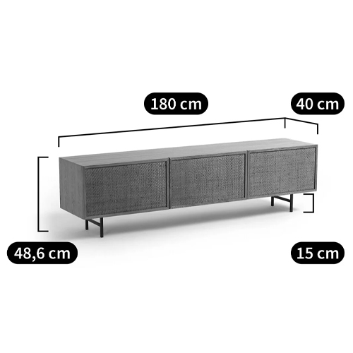 ТВ-тумба с декором из ротанга Pansy Rattan TV Stand в Брянске