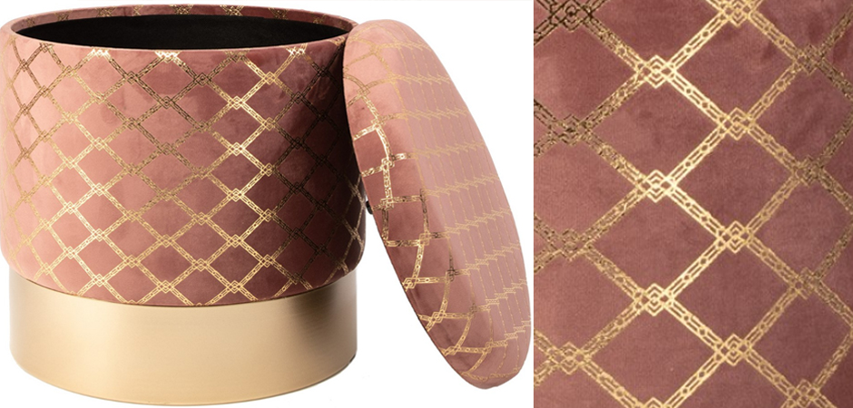 Пуф PUF Upholstery Gold Mesh розовый Пуф PUF Upholstery Gold Mesh розовый - Loft-Concept в Брянске