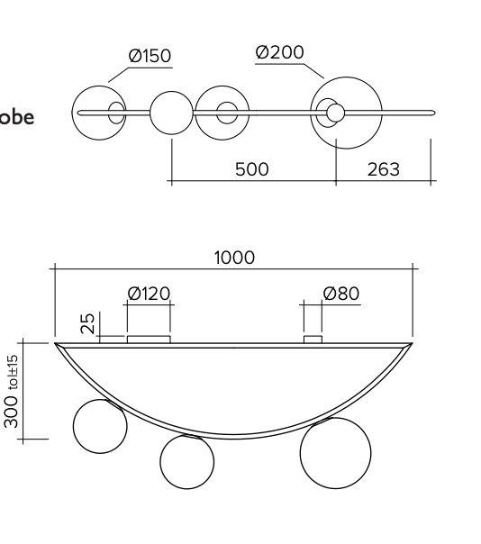 Потолочный светильник Atelier Areti Girlande Ceiling Crescent 3 Потолочный светильник Atelier Areti Girlande Ceiling Crescent 3 в Брянске
