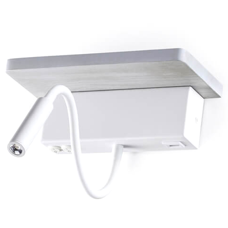 Бра Shirk Белое с USB входом Белый Бра Shirk Белое с USB входом Белый в Брянске | Loft Concept