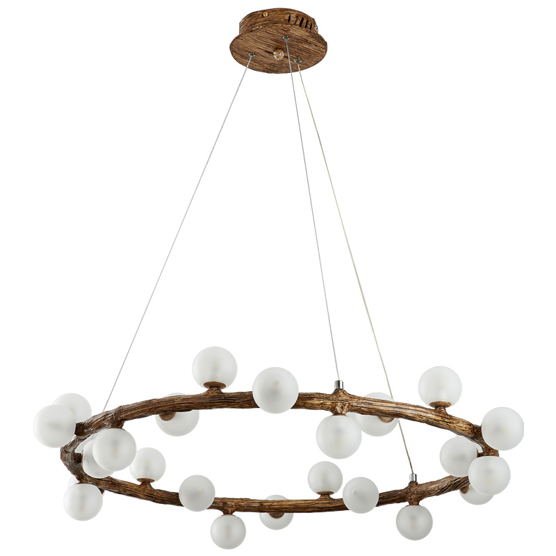 Люстра Circular Branch Chandelier Коричневый Белый Люстра Circular Branch Chandelier Коричневый Белый в Брянске | Loft Concept