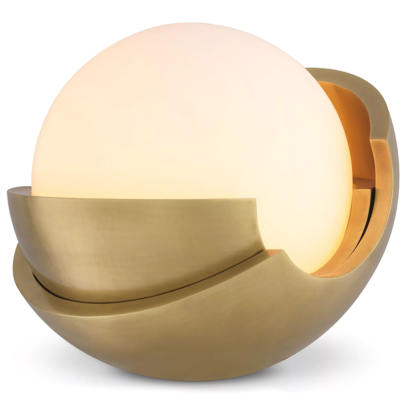 Настольная лампа Eichholtz Table Lamp Cabo Белое матовое стекло Латунь Настольная лампа Eichholtz Table Lamp Cabo Белое матовое стекло Латунь в Брянске | Loft Concept