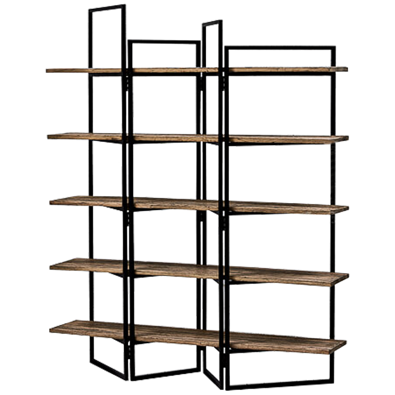 Стеллаж Luigi Loft Rack Черный Коричневый Стеллаж Luigi Loft Rack Черный Коричневый в Брянске | Loft Concept