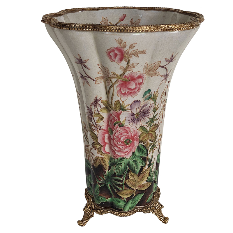 Ваза Flower Garden Vase Бронза Мульти Белый Ваза Flower Garden Vase Бронза Мульти Белый в Брянске | Loft Concept
