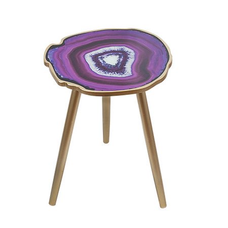 Кофейный стол Imitation Agate Fuchsia Латунь Фиолетовый Кофейный стол Imitation Agate Fuchsia Латунь Фиолетовый в Брянске | Loft Concept