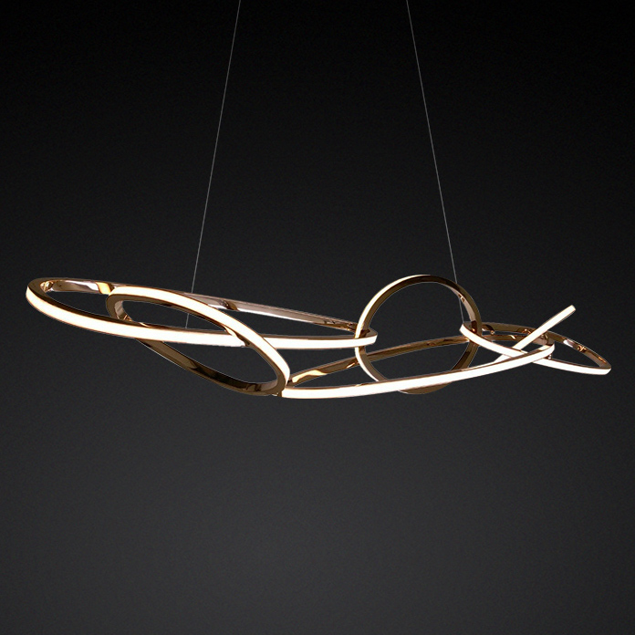 Unfolded Hanging Light Sculpture by Niamh Barry Глянцевое золото Unfolded Hanging Light Sculpture by Niamh Barry Глянцевое золото в Брянске | Loft Concept