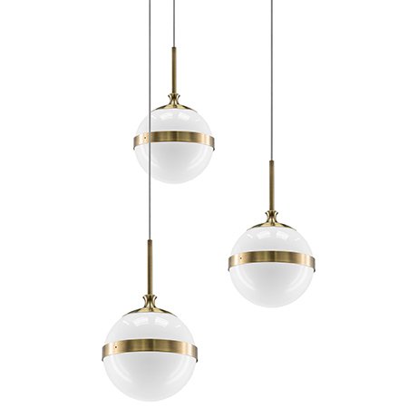 Подвесной светильник Peggy Single Pendant Light 3 Gold Белый Бронза Подвесной светильник Peggy Single Pendant Light 3 Gold Белый Бронза в Брянске | Loft Concept