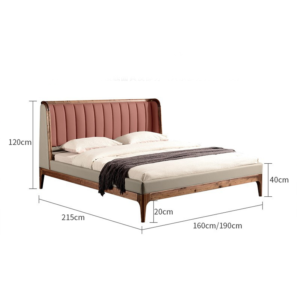 Кровать двуспальная с мягким изголовьем Moon Walnut Bed Кровать двуспальная с мягким изголовьем Moon Walnut Bed в Брянске