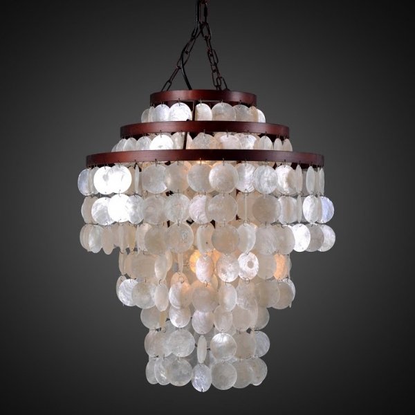 Люстра RH Capiz Three-Tier Chandelier Antic Iron Люстра RH Capiz Three-Tier Chandelier Antic Iron в Брянске | Loft Concept
