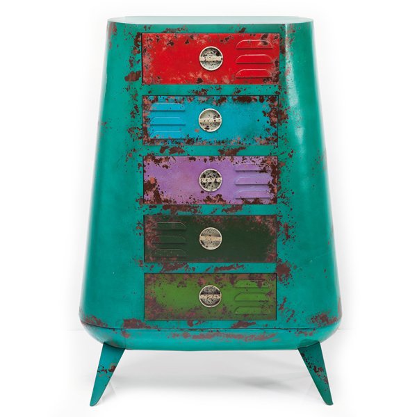 Комод металлический с цветными ящиками Retro Futurismo chest V Мульти Комод металлический с цветными ящиками Retro Futurismo chest V Мульти в Брянске | Loft Concept