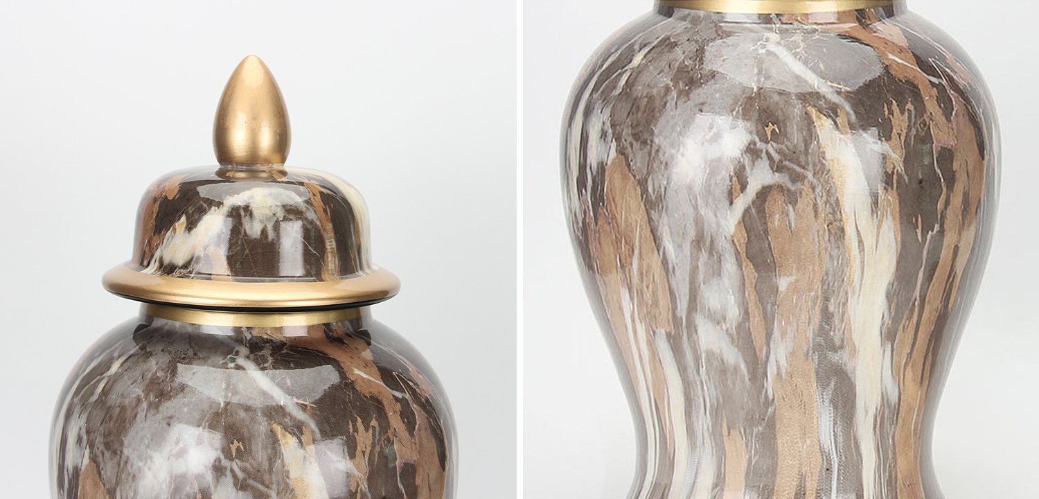 Ваза с крышкой Grey Colored Rainbow Vase - фото