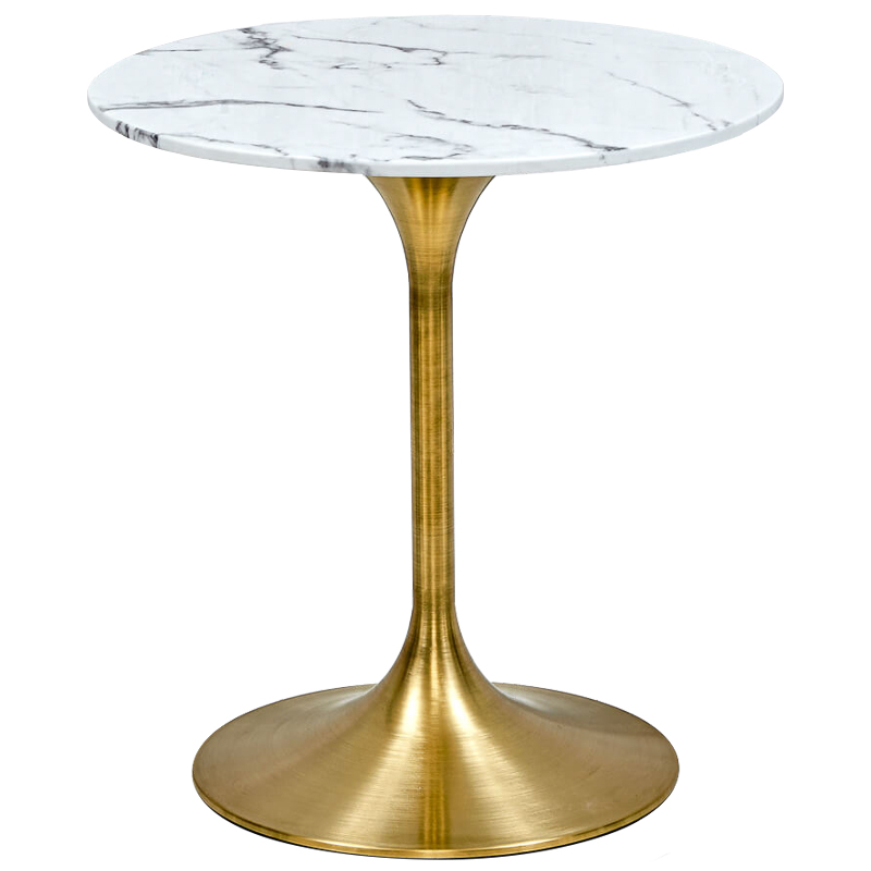 Обеденный стол Severino Dinner Table Глянцевое золото Белый Обеденный стол Severino Dinner Table Глянцевое золото Белый в Брянске | Loft Concept