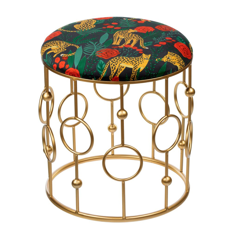Пуф Bright PUF Print golden ring Мульти Золотой Пуф Bright PUF Print golden ring Мульти Золотой в Брянске | Loft Concept
