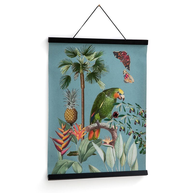 Постер Poster of Plants & Birds попугай Мульти Постер Poster of Plants & Birds попугай Мульти в Брянске | Loft Concept