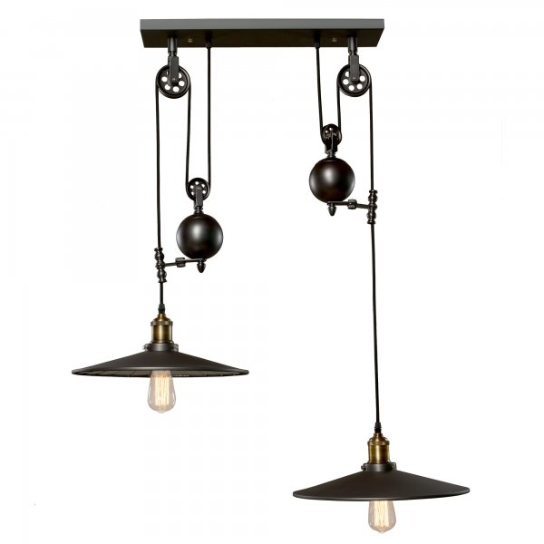 Люстра Loft Cone Pendant Balance Line 2 Винтажный черный Люстра Loft Cone Pendant Balance Line 2 Винтажный черный в Брянске | Loft Concept