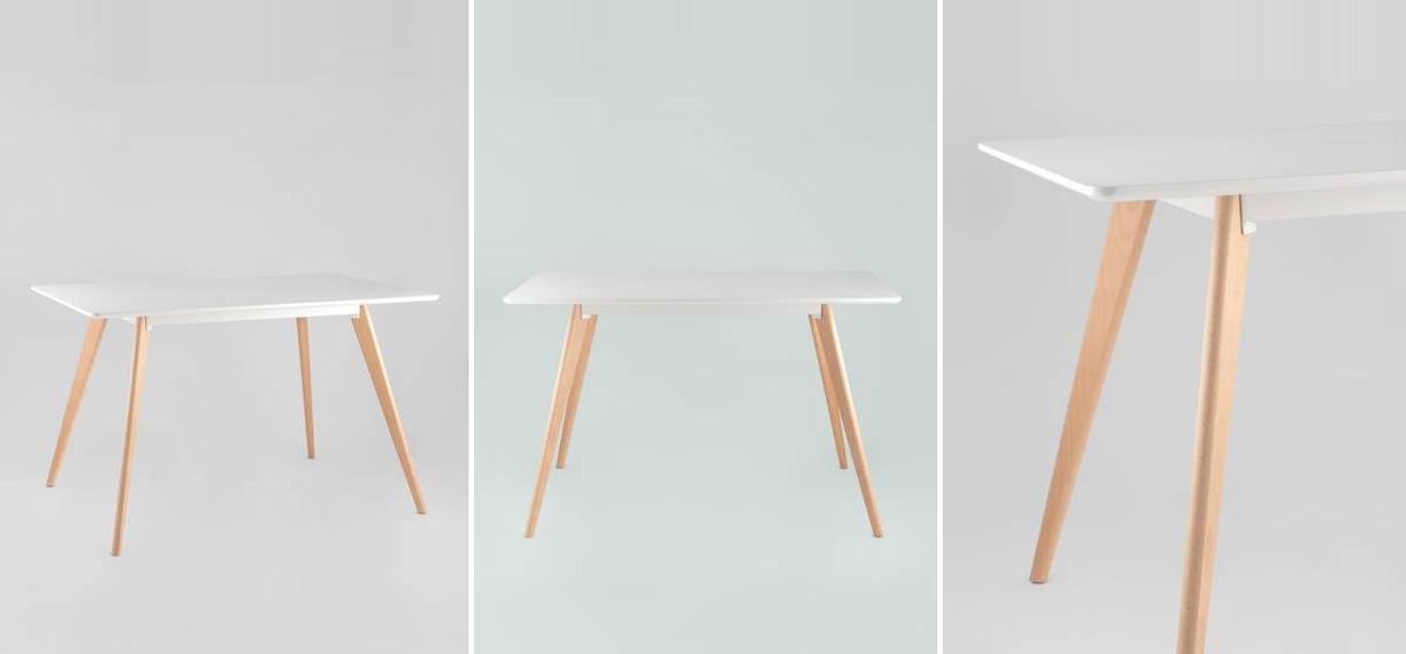 Стол обеденный Alving белый - фото