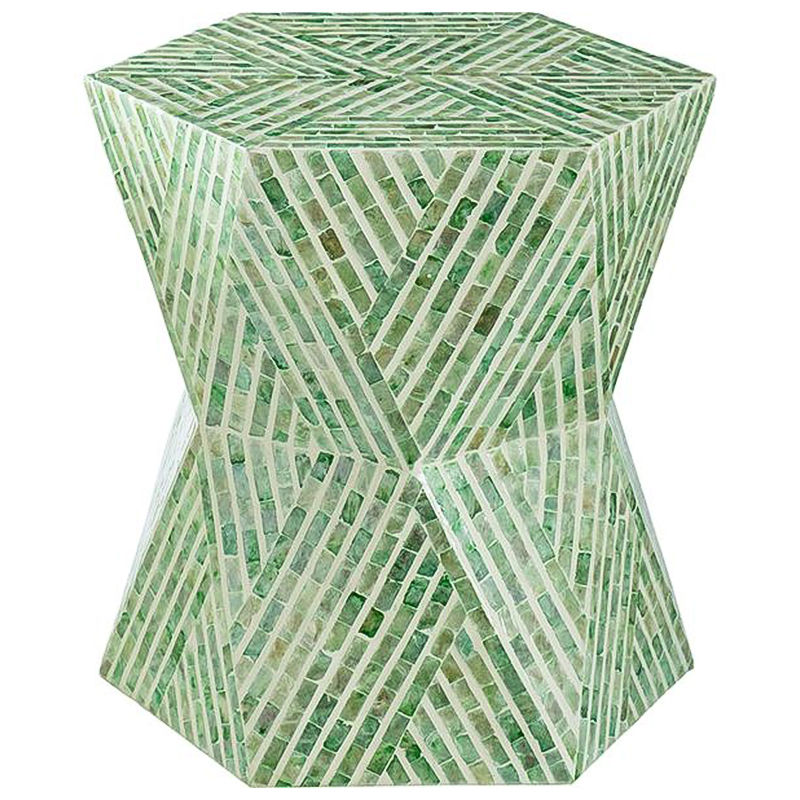 Приставной стол Geometric Green Зеленый Белый в Брянске | Loft Concept 